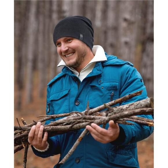 Slouchy Beanie Hat Womens Warm Cotton Soft Knit Winter Casual Daily Hat - Picture 5 of 8